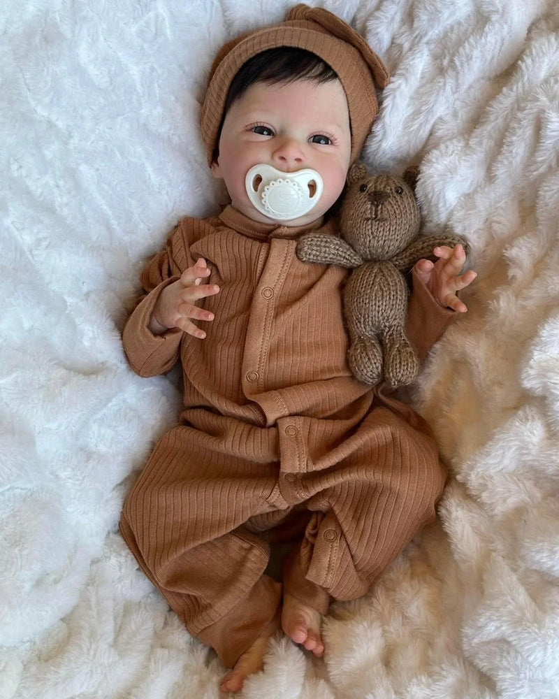 Bebê Reborn Recém Nascido 3D Realista - Natan