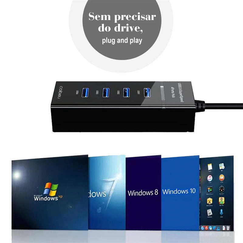Hub Adaptador de carga USB - 4 Entradas