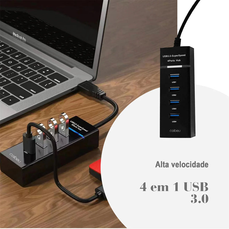 Hub Adaptador de carga USB - 4 Entradas