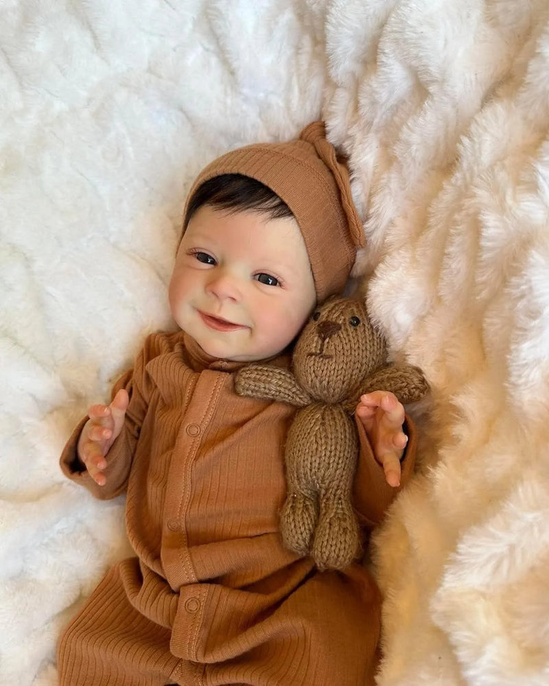 Bebê Reborn Recém Nascido 3D Realista - Natan