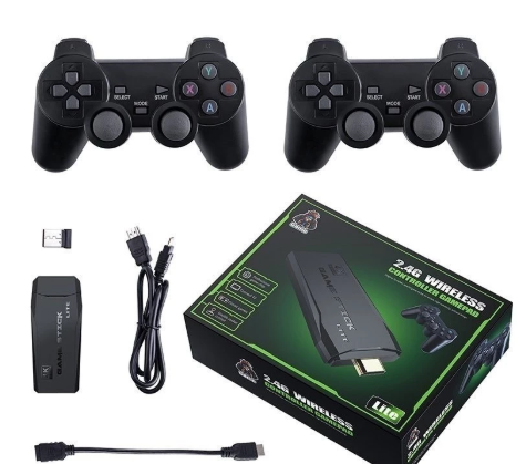Video game Stick 4K Com 20000 Jogos 64gb 2 Controles Sem Fio Console Portatil Jogos Retro Video Game