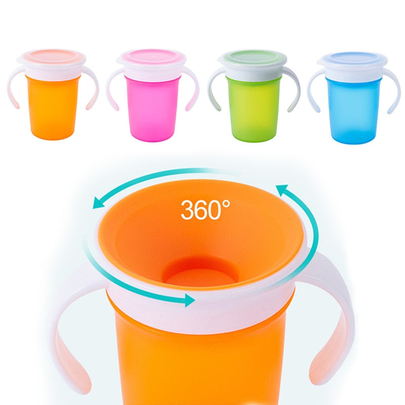 Copo de Treinamento Antivazamento 360° Com Alças -Teco